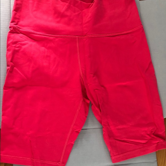 lululemon red biker shorts